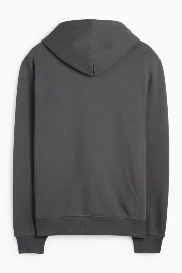 Heren - Hoodie - donkergrijs
