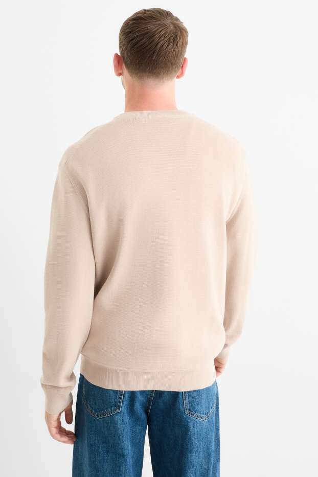 Heren - Trui - licht beige