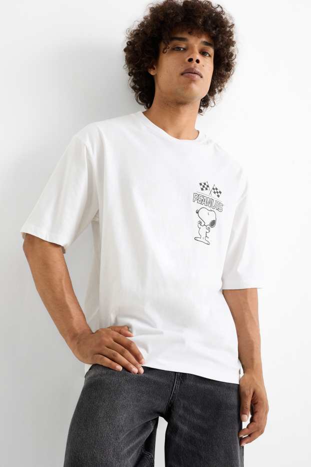 Herren - T-Shirt - Oversized - Peanuts - weiß