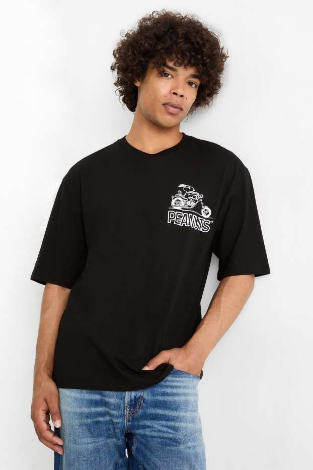 Bărbați - Tricou - supradimensionat - Peanuts - negru
