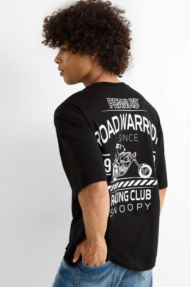 Bărbați - Tricou - supradimensionat - Peanuts - negru