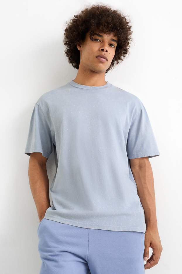 Heren - T-shirt - relaxed fit - lichtblauw