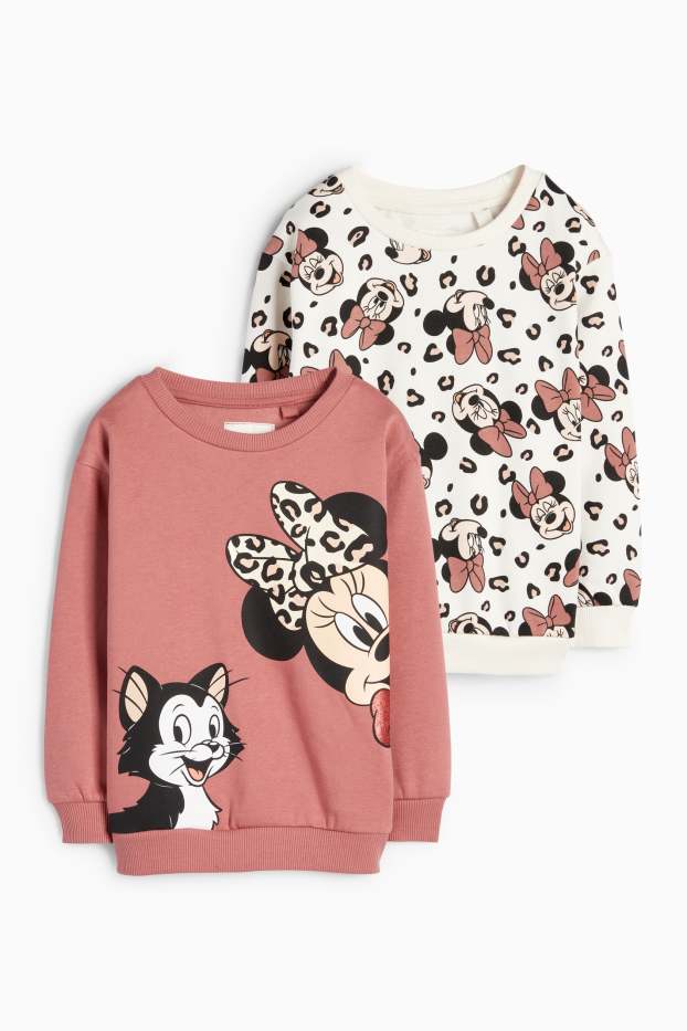Children Girls - Multipack of 2 - Minnie Mouse - sweatshirt - dark rose
