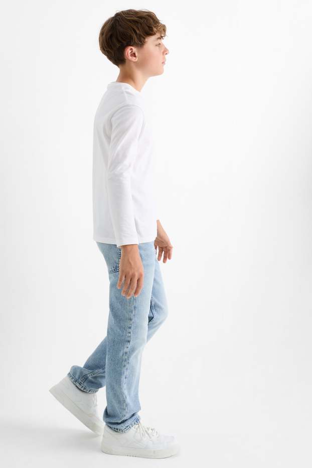 Kinder Buben - Multipack 2er - Straight Jeans - helljeansblau