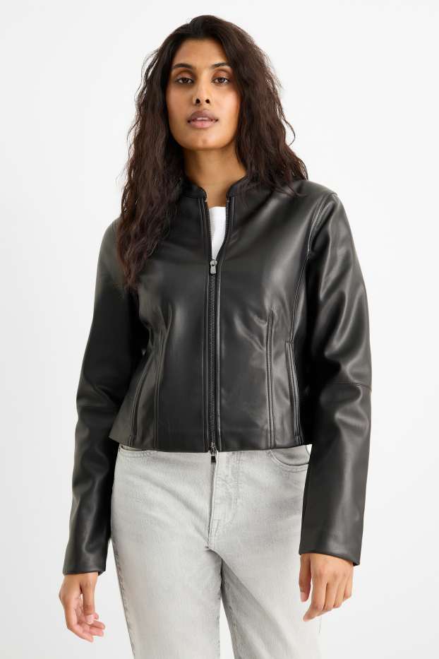 Femmes - Veste - matière synthétique - noir