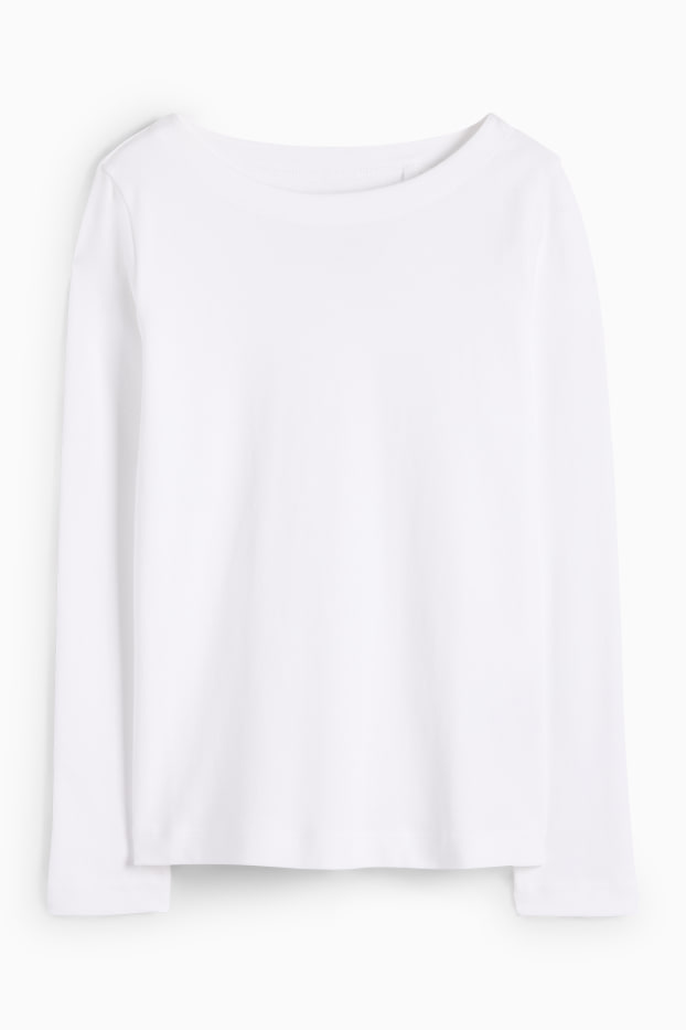 Donna - Maglia a maniche lunghe - regular fit - bianco