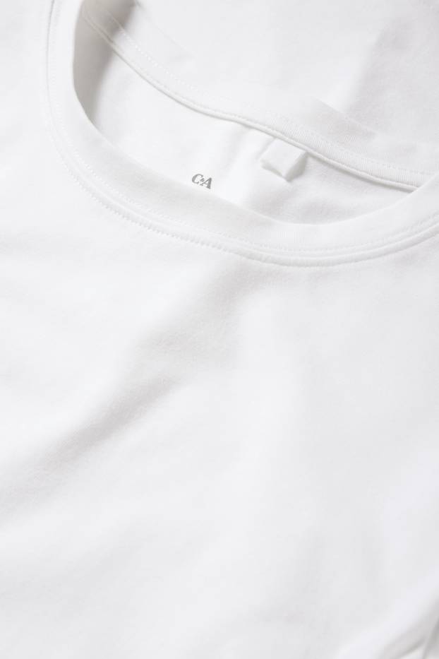 Mujer - Camiseta de manga larga - slim fit - blanco