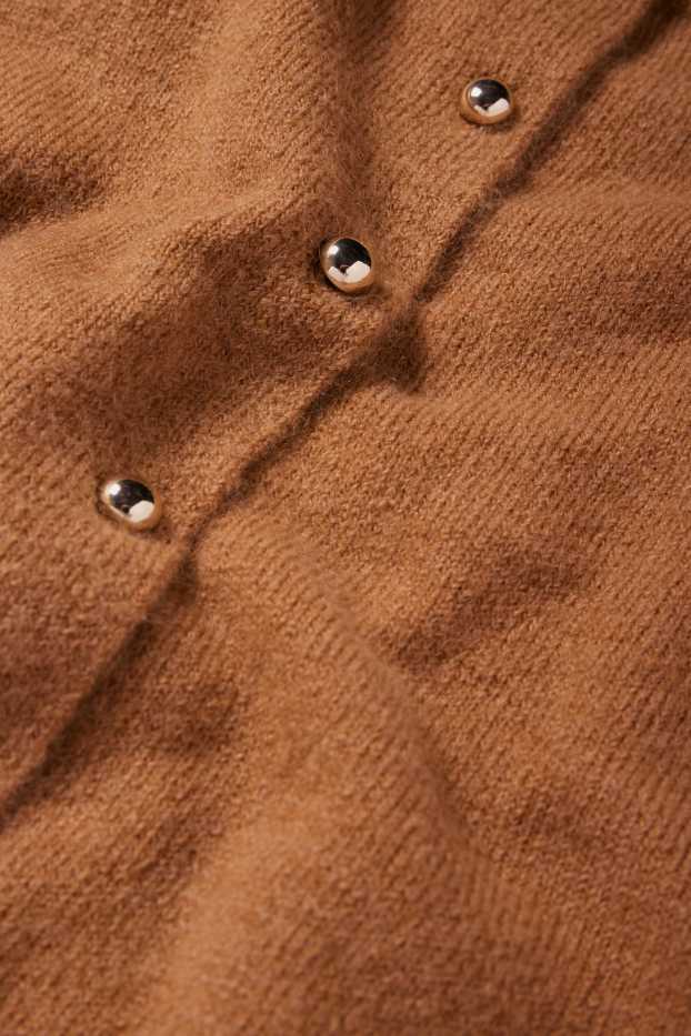 Damen - Strickjacke - hellbraun