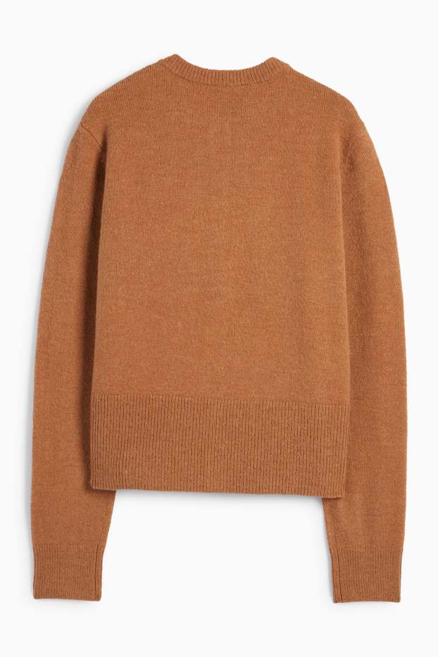 Damen - Strickjacke - hellbraun