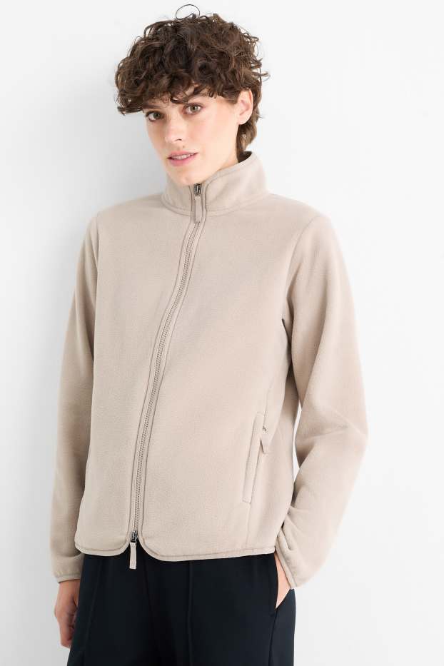 Mujer - Sudadera de polar con cremallera - beis