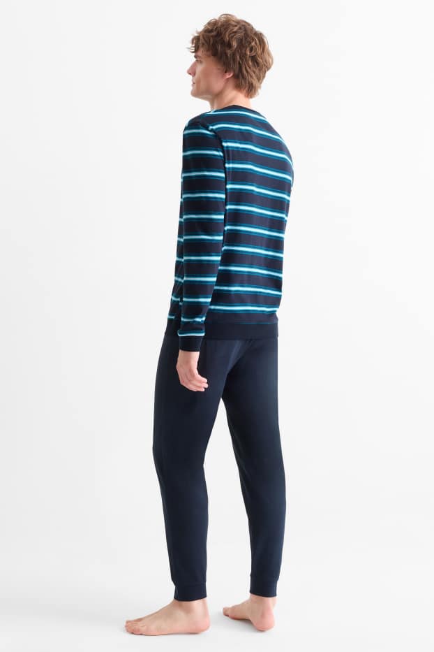 Heren - Pyjama - donkerblauw