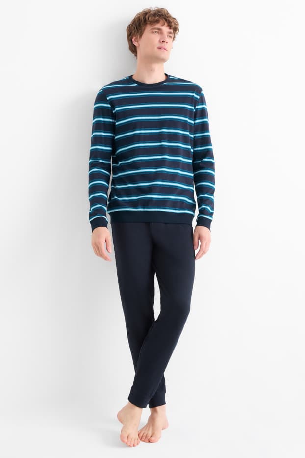 Heren - Pyjama - donkerblauw