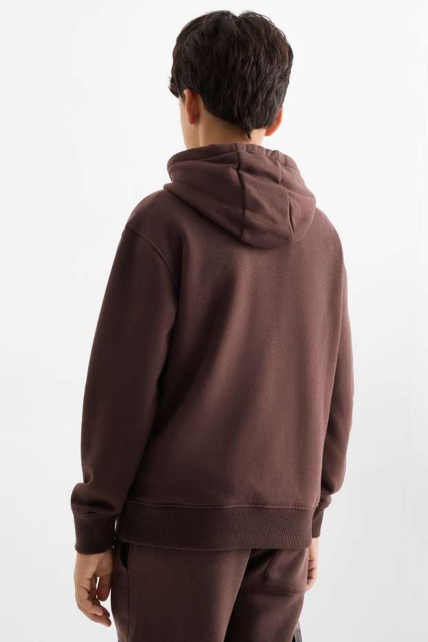 Kinder Jungen - Racing - Hoodie - dunkelbraun