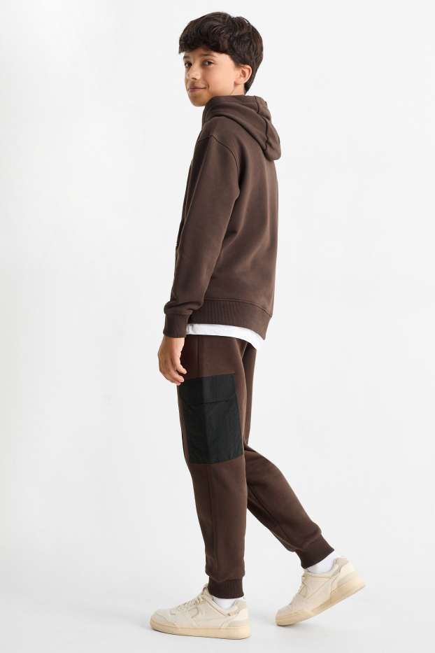 Children Boys - Cargo joggers - dark brown
