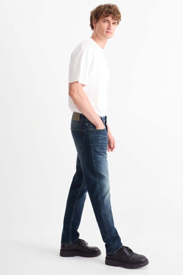 Home - Slim Tapered Jeans - LYCRA® - texà blau fosc