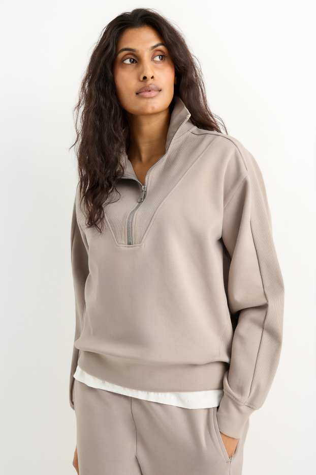 Dames - Sweatshirt - licht beige
