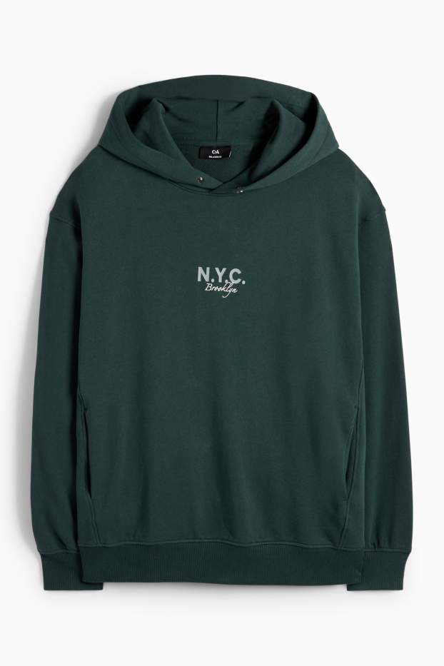 Hommes - Sweat à capuche - vert foncé