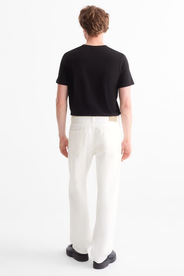 Heren - Relaxed jeans - wit
