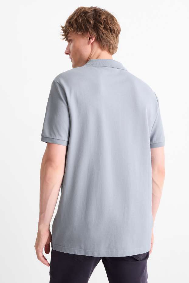 Herren - Poloshirt - Regular Fit - grau