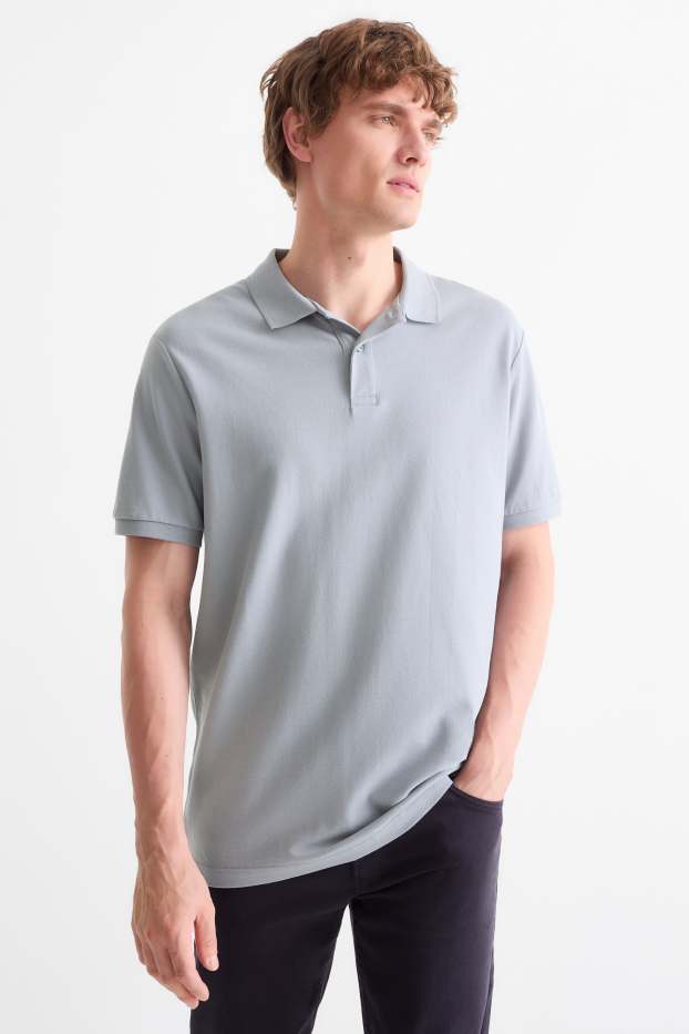 Herren - Poloshirt - Regular Fit - grau