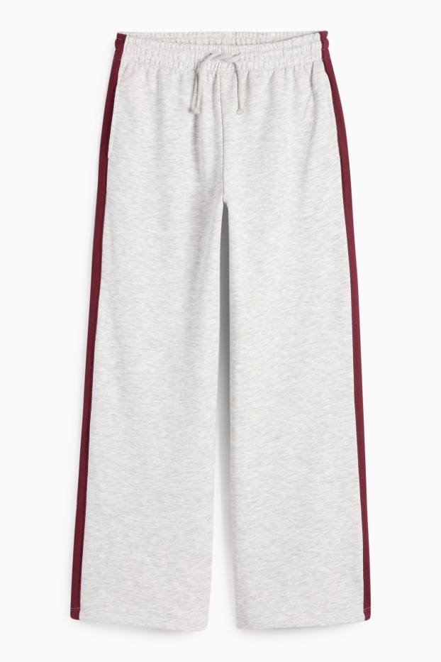 Kinderen: meisjes - Joggingbroek - licht grijs-mix