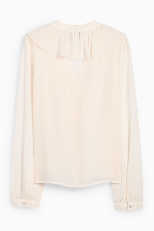 Women - V-neck blouse - cremewhite