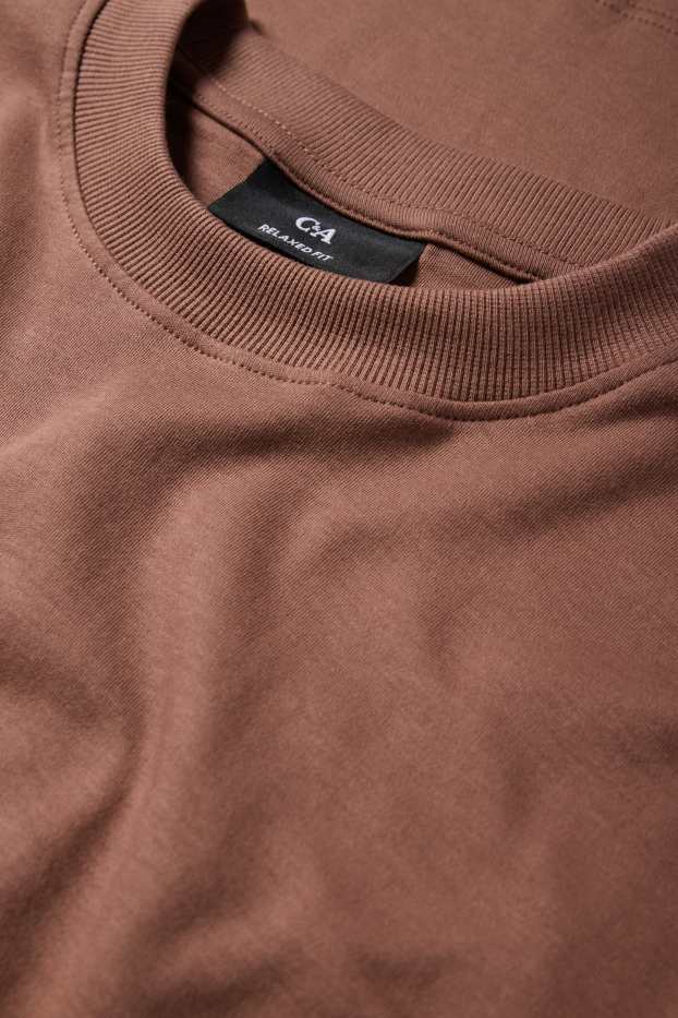 Bărbați - Tricou - relaxed fit - maro