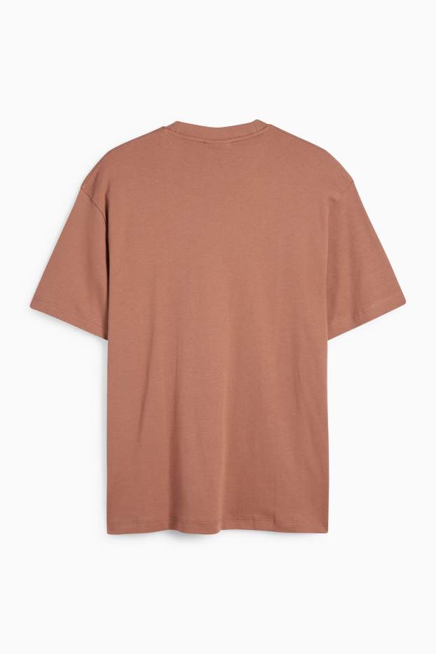 Bărbați - Tricou - relaxed fit - maro