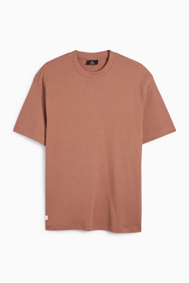 Bărbați - Tricou - relaxed fit - maro
