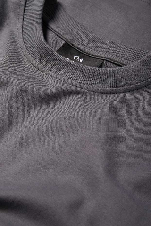 Bărbați - Tricou - relaxed fit - gri închis