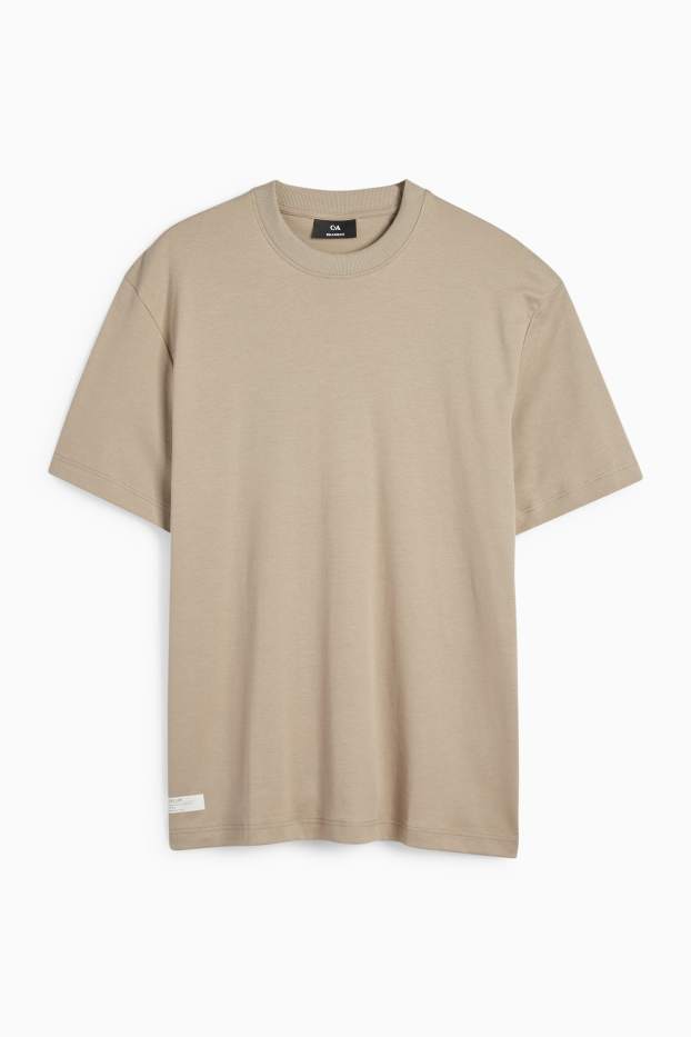Bărbați - Tricou - relaxed fit - maro deschis