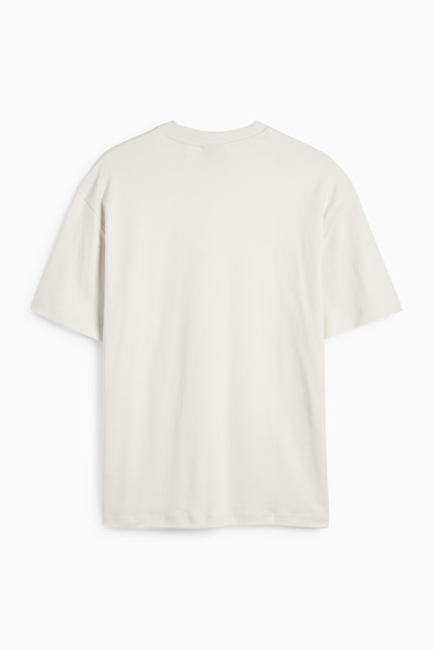 Bărbați - Tricou - relaxed fit - alb-crem