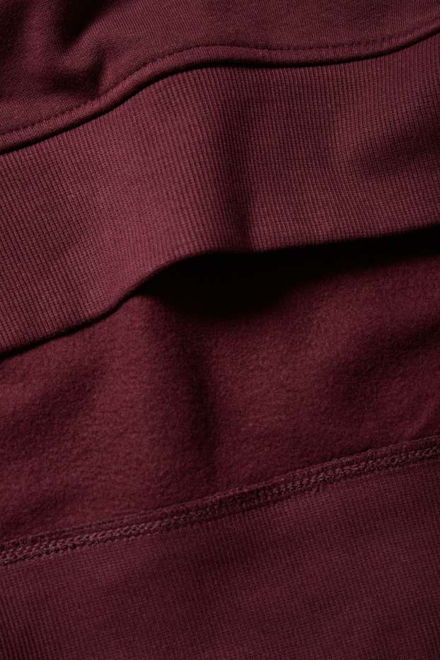 Pánské - Mikina s kapucí - bordeaux