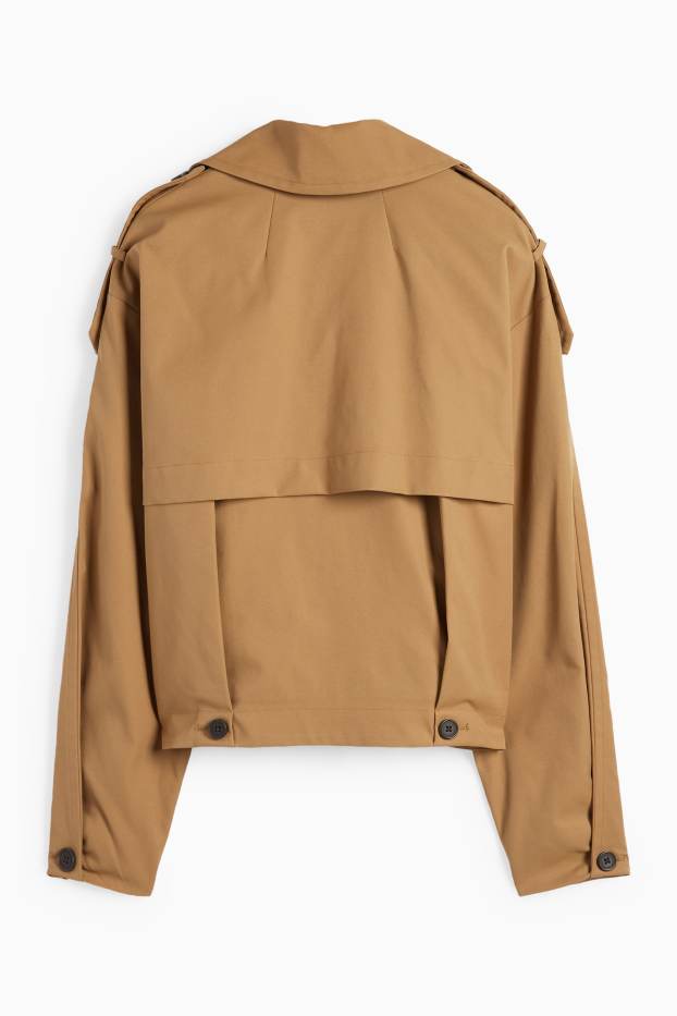 Femei - Trenci crop - maro