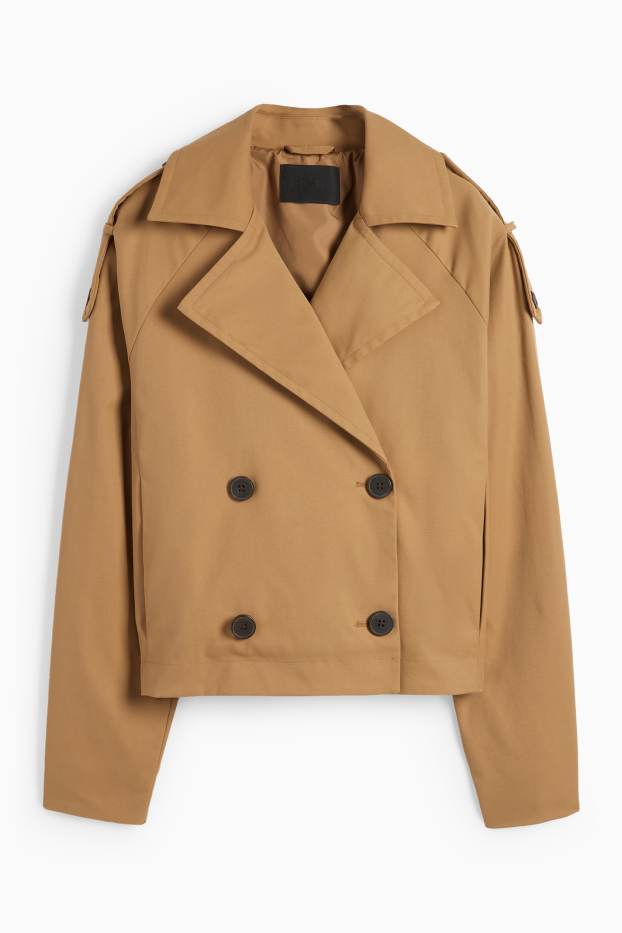 Femei - Trenci crop - maro