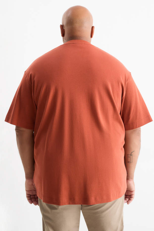 Uomo - T-shirt - relaxed fit - arancio scuro