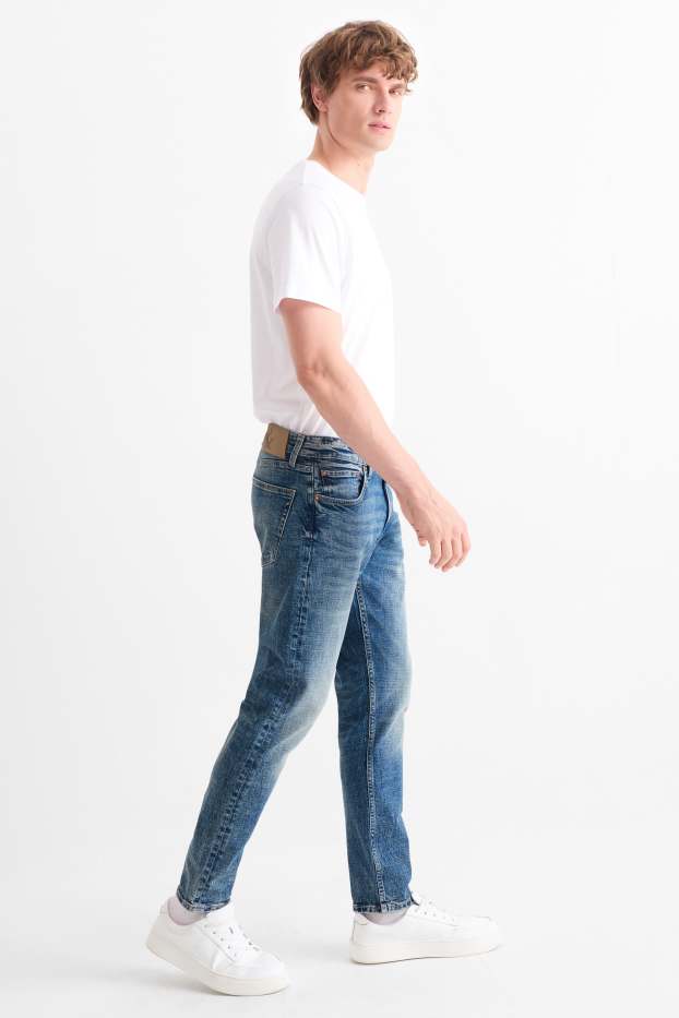Pánské - Slim tapered jeans - LYCRA® - džíny - světle modré