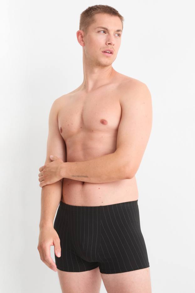 Bărbați - Multipack 3 perechi - chiloți boxer - negru