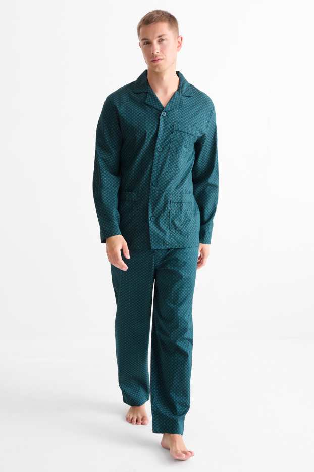 Home - Pijama - estampat - verd fosc