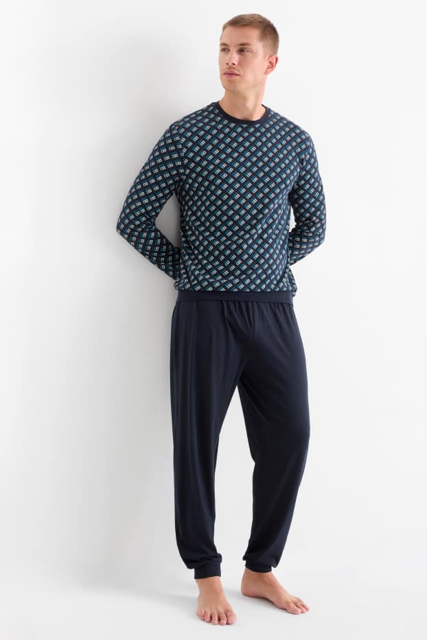 Herren - Pyjama - dunkelblau