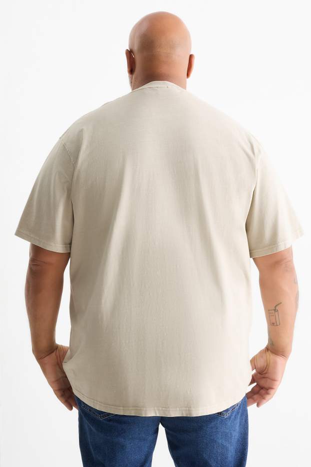 Herren - T-Shirt - Relaxed Fit - hellbeige