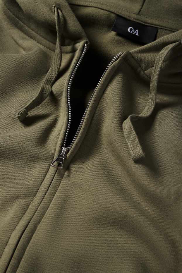 Herren - Sweatjacke mit Kapuze - grün