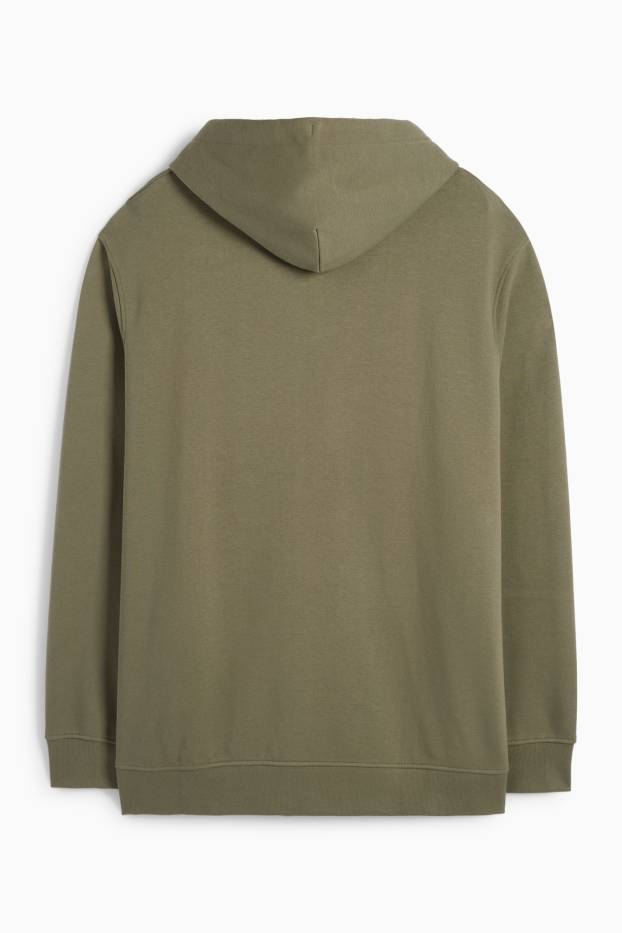 Herren - Sweatjacke mit Kapuze - grün
