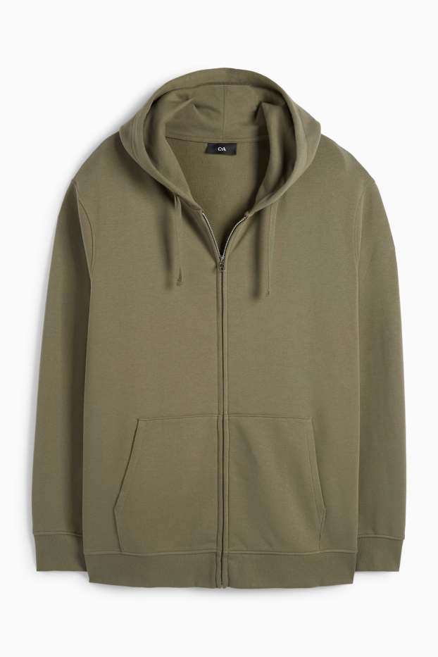 Herren - Sweatjacke mit Kapuze - grün