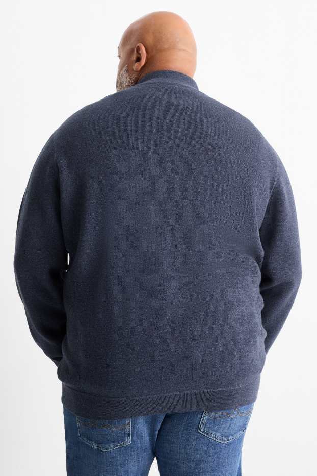 Uomo - Cardigan - blu scuro