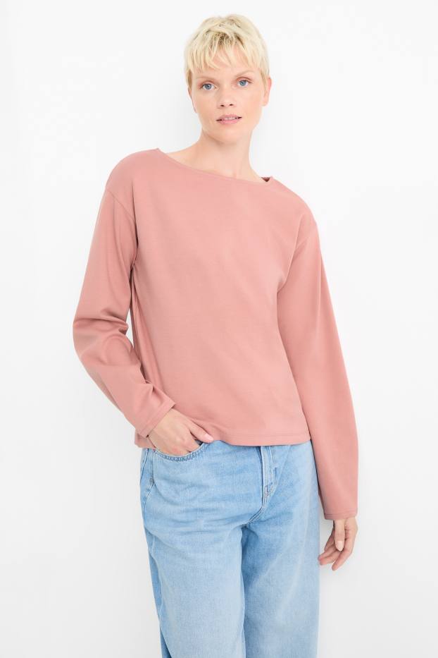 Dona - Samarreta de màniga llarga - rosa fosc