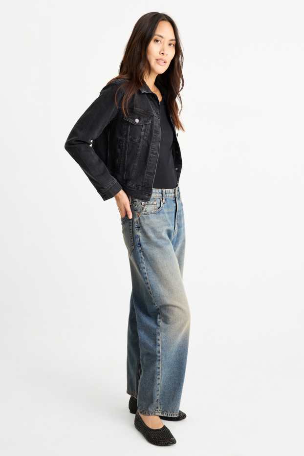 Femmes - Barrel jean - high waist - jean bleu clair