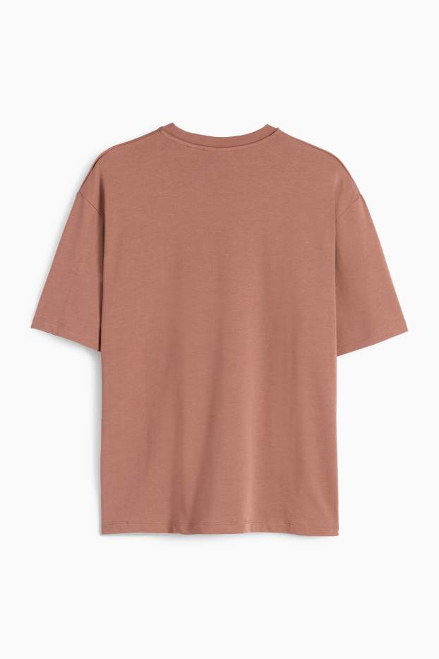Men - T-shirt - relaxed fit - brown