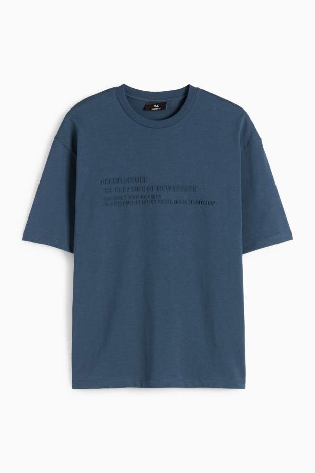 Bărbați - Tricou - relaxed fit - albastru închis