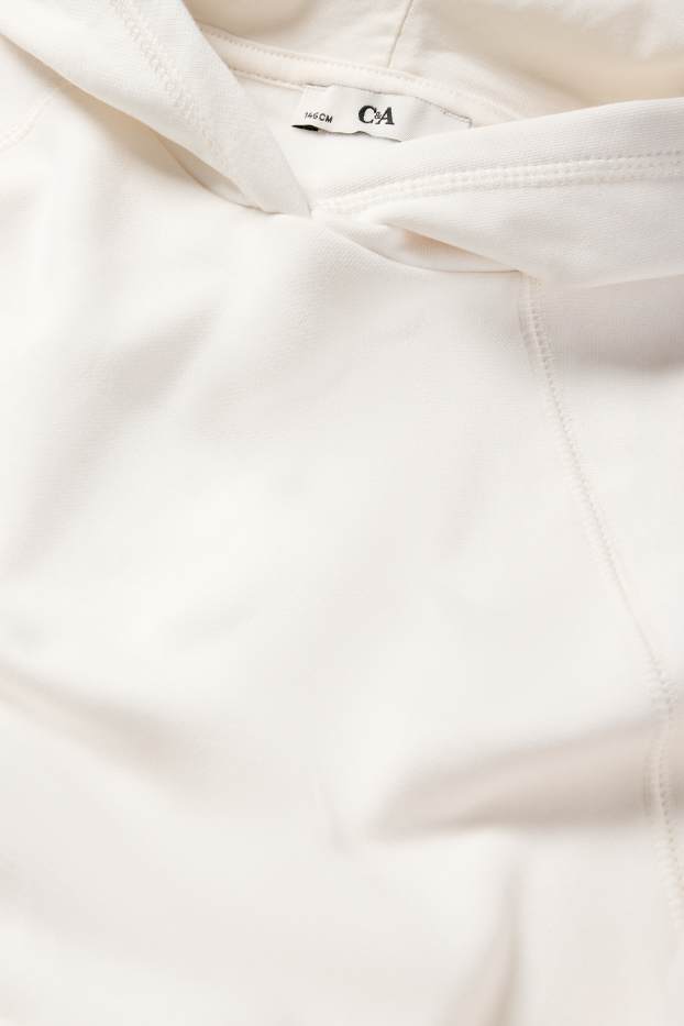 Enfants filles - Sweat à capuche - blanc crème